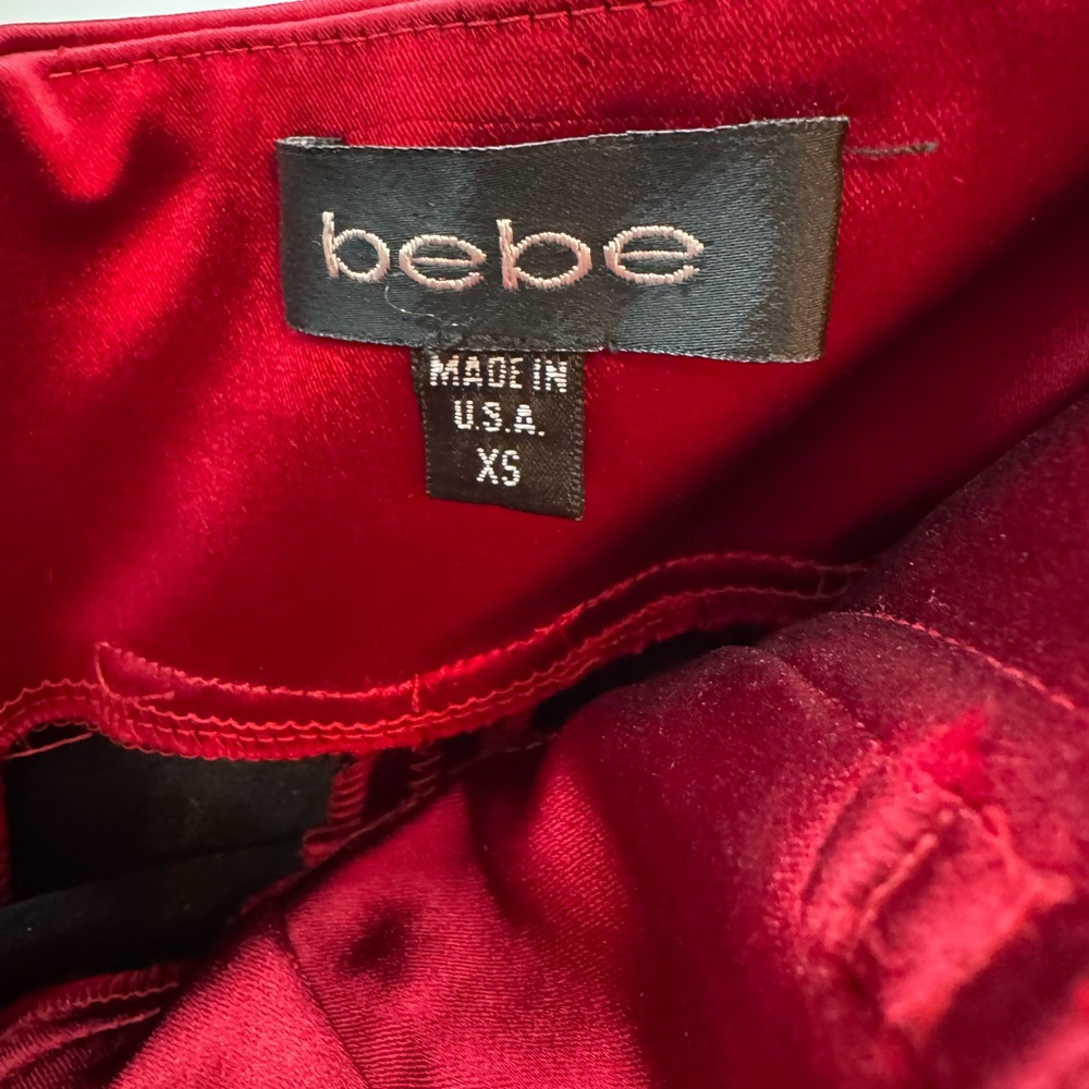 bebe Strapless Scarlet Red Satin Dress. Size XS. Only worn once. - Picture 4 of 5